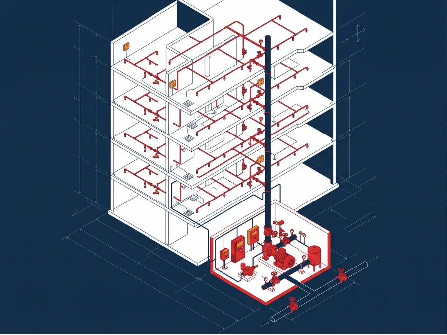 Fire protection riser diagram portfolio sample