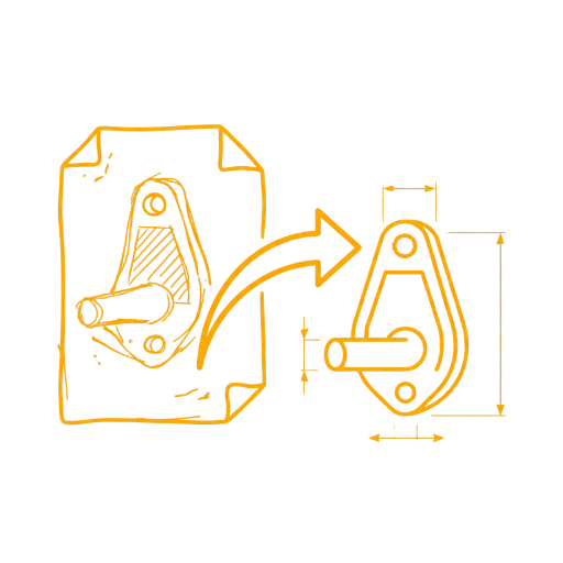Drawing conversion and revisions service icon